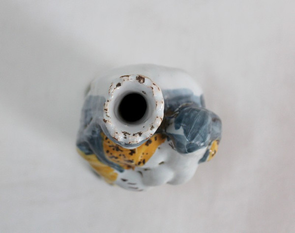 Virgin in Childbirth in Polychrome Earthenware – 18th Century
