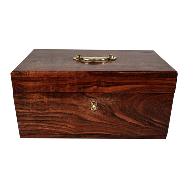 Small Solid Cuban Mahogany Chest – Late 19th Century