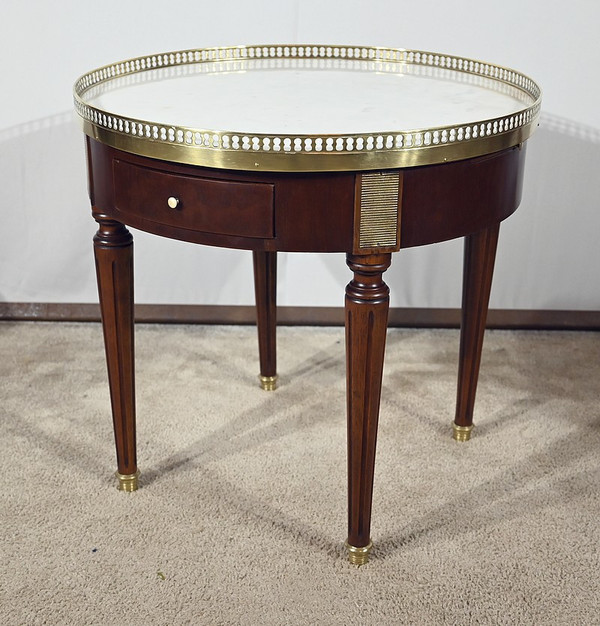 Petite Table Bouillotte Basse en Acajou, style Louis XVI – Milieu XXe