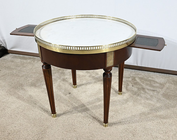 Petite Table Bouillotte Basse en Acajou, style Louis XVI – Milieu XXe