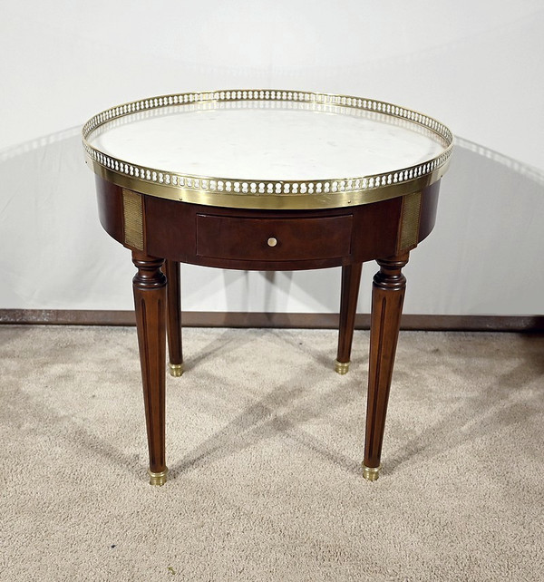 Petite Table Bouillotte Basse en Acajou, style Louis XVI – Milieu XXe