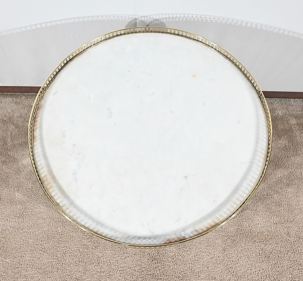 Petite Table Bouillotte Basse en Acajou, style Louis XVI – Milieu XXe