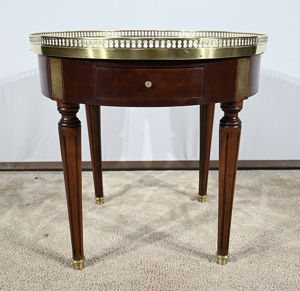 Petite Table Bouillotte Basse en Acajou, style Louis XVI – Milieu XXe