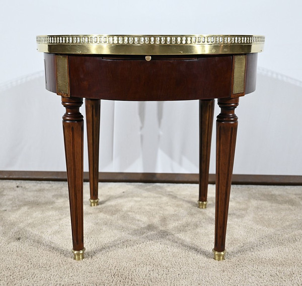 Petite Table Bouillotte Basse en Acajou, style Louis XVI – Milieu XXe