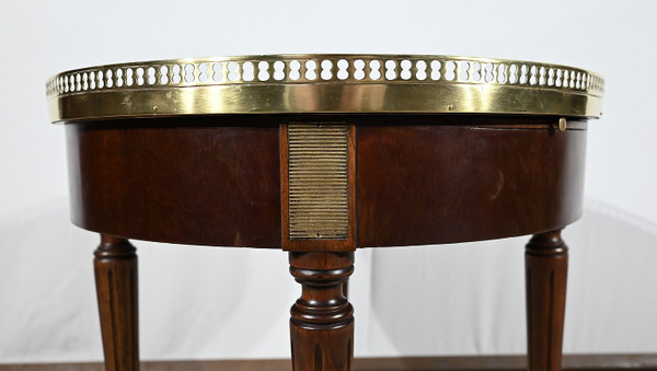 Petite Table Bouillotte Basse en Acajou, style Louis XVI – Milieu XXe