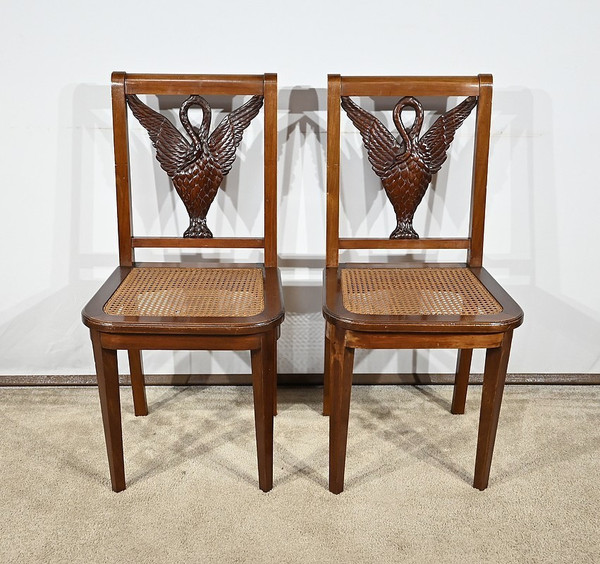 Paire de Chaises en Acajou, style Directoire – Fin XIXe