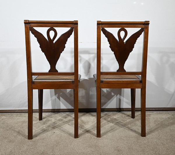 Paire de Chaises en Acajou, style Directoire – Fin XIXe