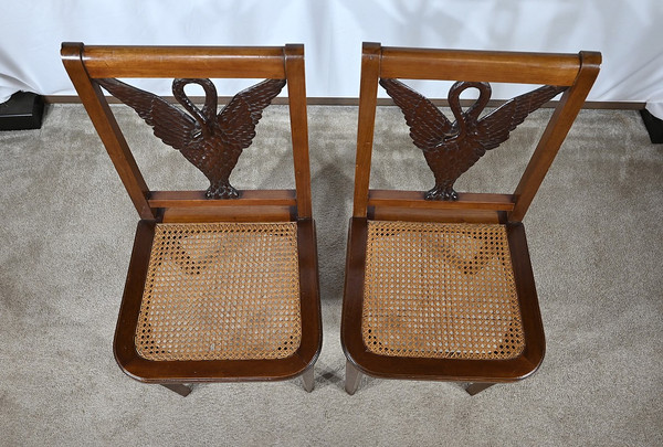 Paire de Chaises en Acajou, style Directoire – Fin XIXe