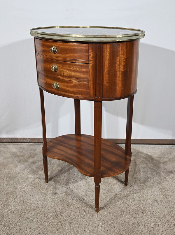 Petite Table Tambour en Acajou, style Louis XVI – 1ère moitié XXe