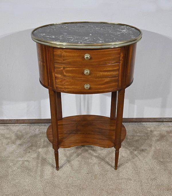 Petite Table Tambour en Acajou, style Louis XVI – 1ère moitié XXe