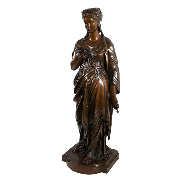 Grande bronzo "La Lettre" di J-L. Grégoire - Fine XIX secolo
