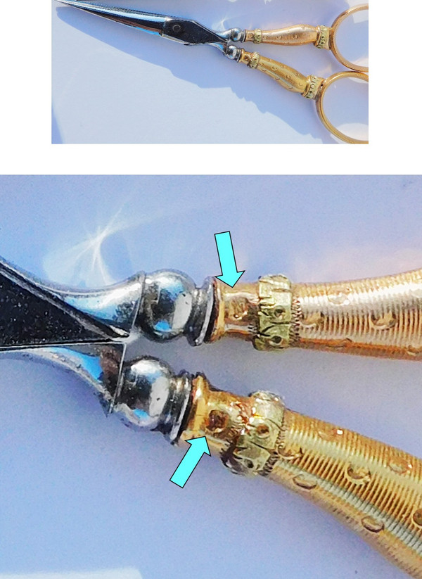 Nécessaire De Couture En Or Deux Couleurs Napoléon III Coffret Ivoire
