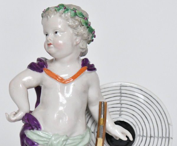 Meissen porcelain statuette of a hunting Putti, Model G54