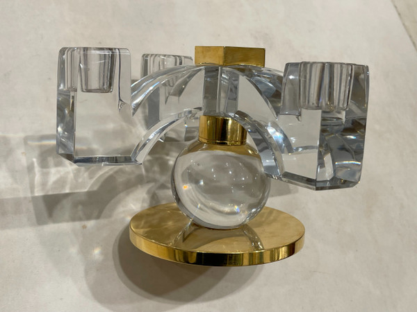  ADNET Jacques (1900-1984)- Pair of Baccarat crystal candlesticks, circa 1935