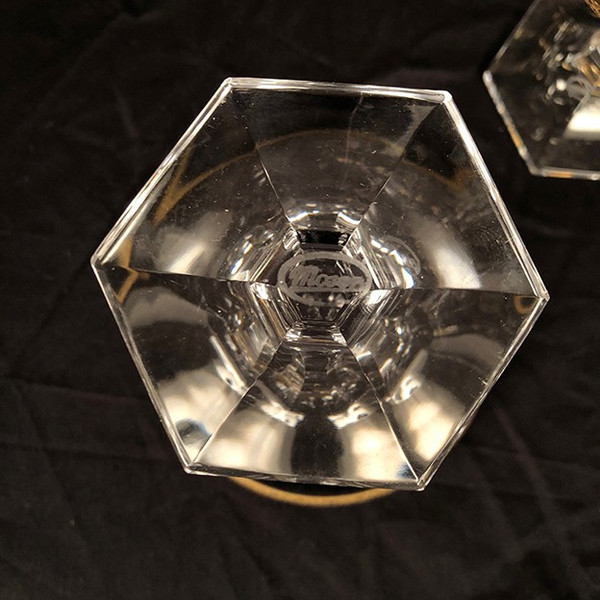 Moser à Carlsbad (Tchécoslovaquie) série de onze coupes à champagne en cristal