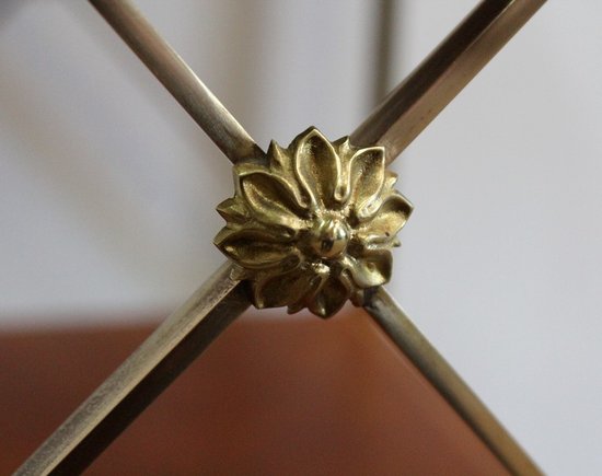  Scaffale piccolo con 3 vassoi in ottone, Maison Jansen - anni '70