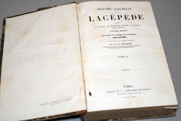 Histoire Naturelle De Lacépède, Tome II.
