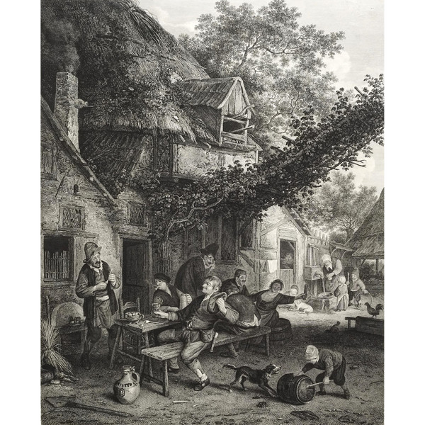 Gravure Scène De Genre 18ème 