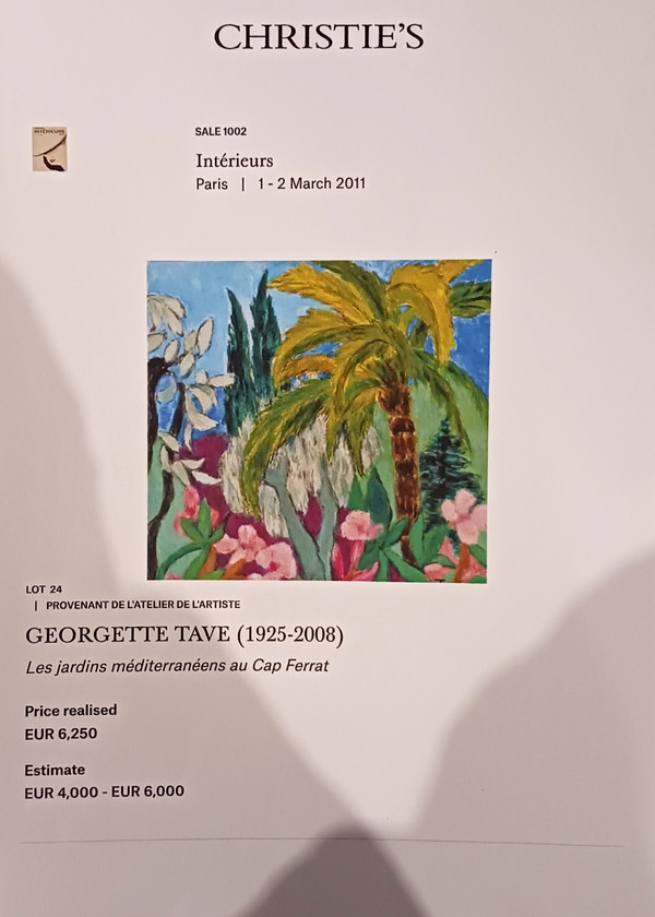GEORGETTE TAVE 1925/2006 ARANCI A MENTONE