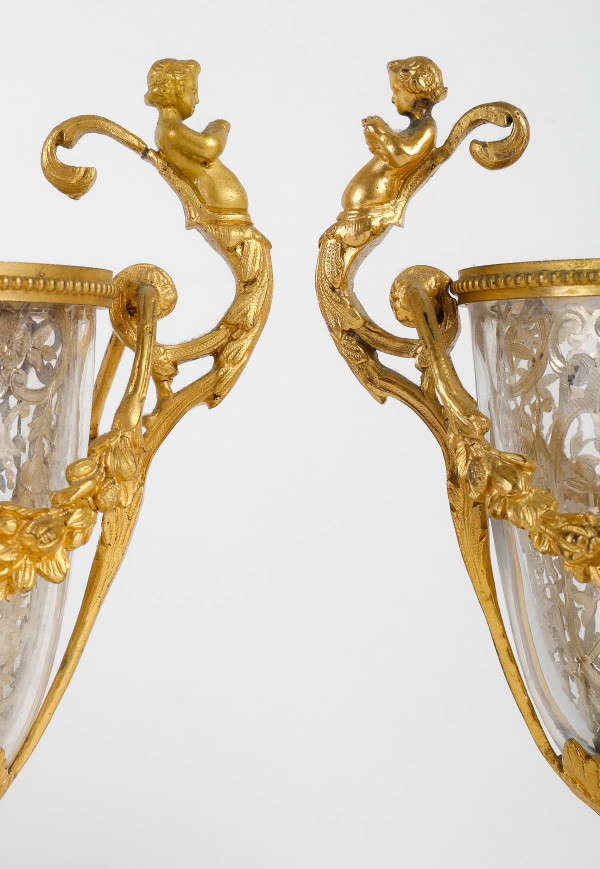 Bel ensemble en bronze doré et argent massif Prosper Roussel 