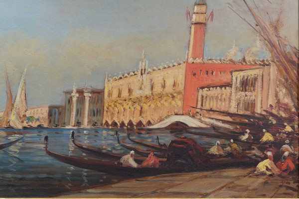 Une vue de Venise encadré fin XIXème siècle 