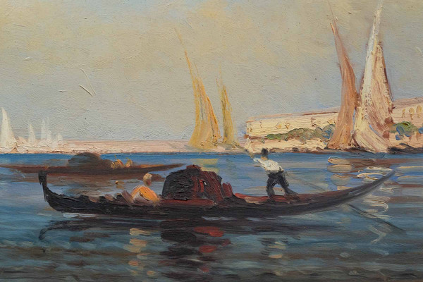 Une vue de Venise encadré fin XIXème siècle 