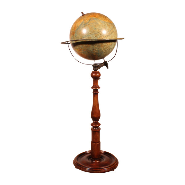 A Library Terrestrial Globe On Stand From J.forest Paris From The 19th Century