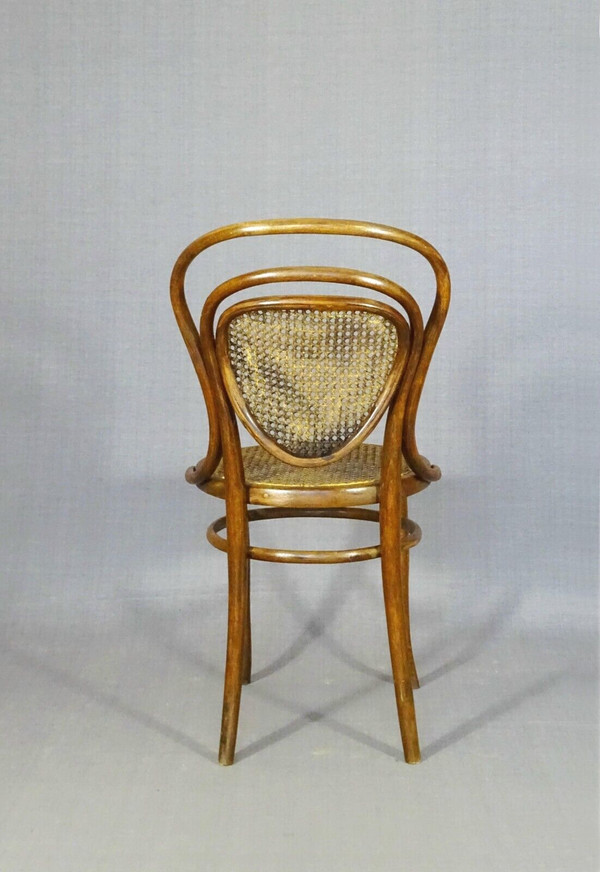 Bistrostuhl mit Rohrgeflecht, um 1880 KOHN , no Thonet