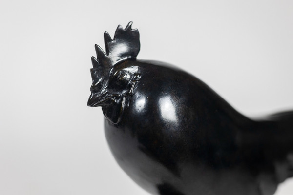 François Pompon. "Sleeping rooster", bronze, 2006 print.
