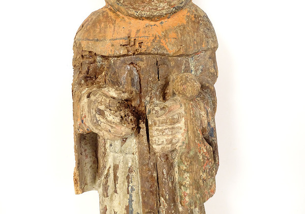 Statua in legno policromo St-Yves de Kermartin Bretagna Fine del XVI secolo