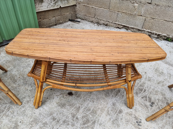 ensemble en rotin vintage 3 piéces