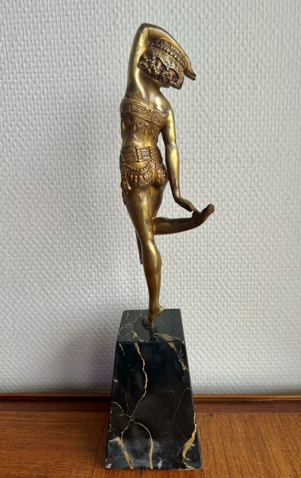 Samuel Lypchytz Bronze Sculpture, Javanese Dancer