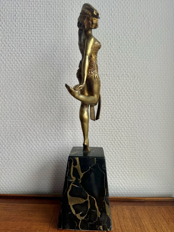 Samuel Lypchytz Bronze Sculpture, Javanese Dancer