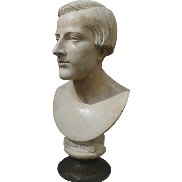 Rubinstein Par Hippolyte Ferrat  Buste En Plâtre 19ème