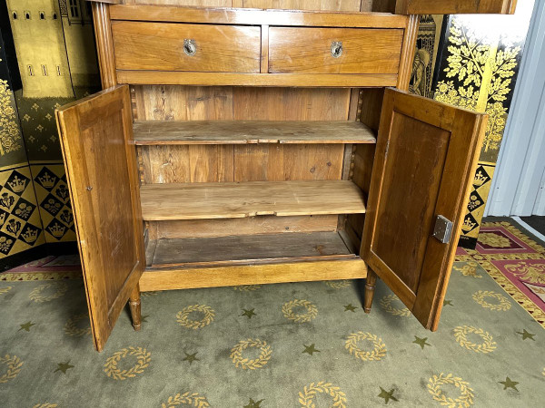 Buffet Haut / Armoire époque Louis XVI En Noyer Blond