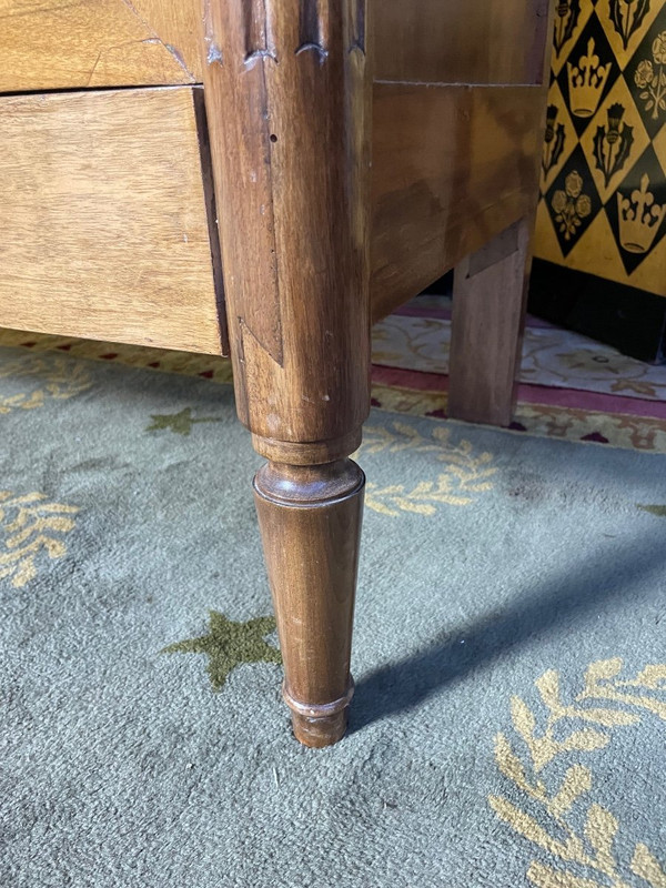 Buffet Haut / Armoire époque Louis XVI En Noyer Blond