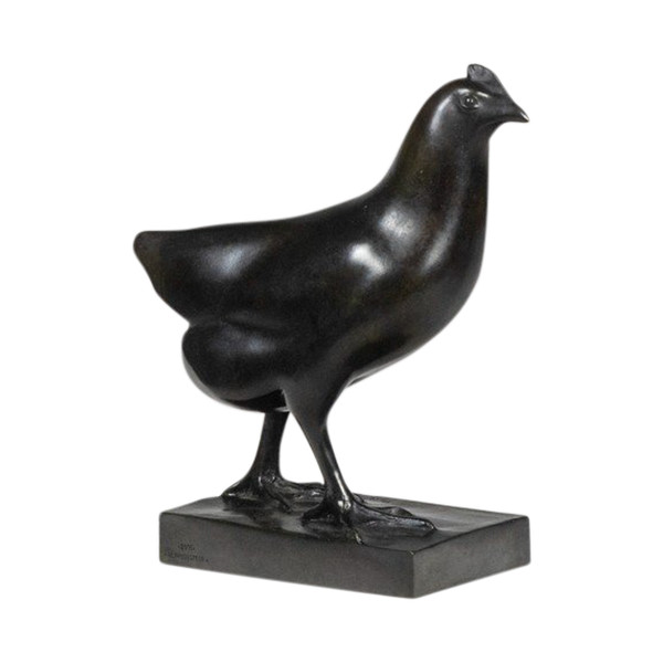 François Pompon. "Poule", bronzo, stampato nel 2006.