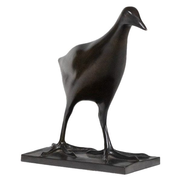 François Pompon. « Poule d’eau », bronze, tirage de 2006.