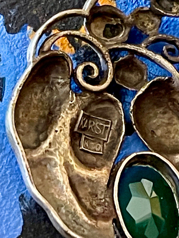 KARL KARST, pendentif en argent Art -Nouveau. 1910’s, Pforzheim Germany.