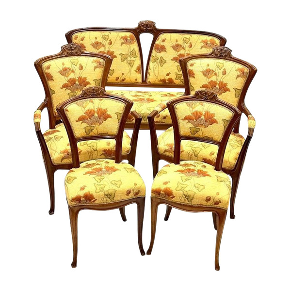Ensemble de Salon Art Nouveau "Ginkgo Biloba"