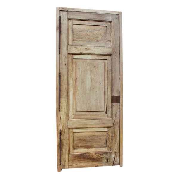 Importante Porte Haussmannienne Noyer XIXème 