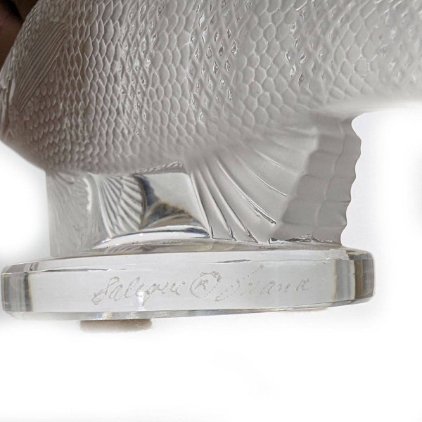 Milchglasstatuette Lalique ® France La Perche Automotive-Kühlerdeckel