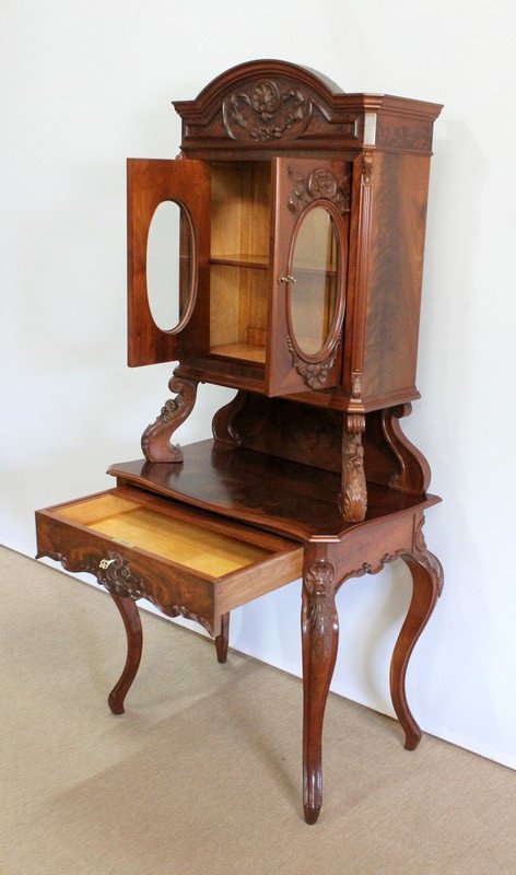  Writing case display in solid mahogany, Napoleon III period - 1850