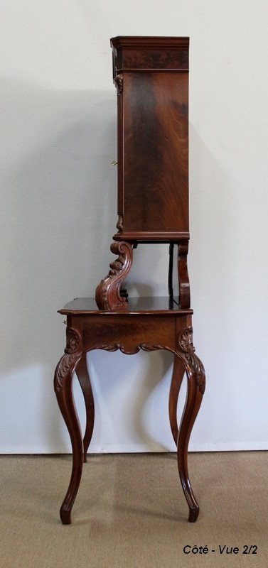  Writing case display in solid mahogany, Napoleon III period - 1850