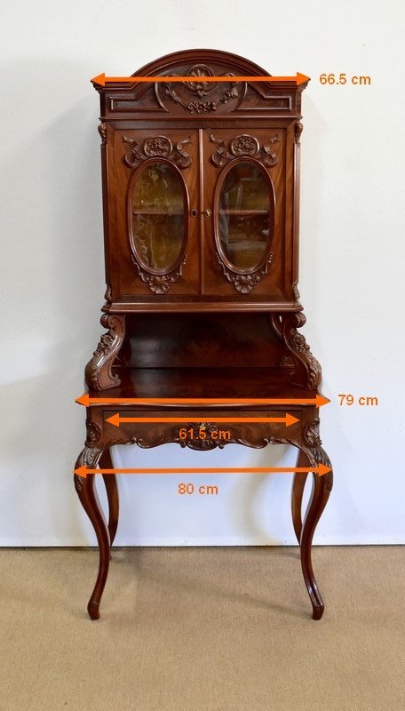  Writing case display in solid mahogany, Napoleon III period - 1850