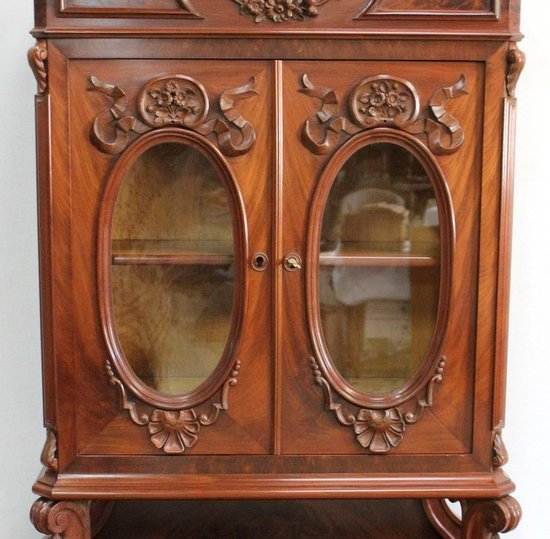  Writing case display in solid mahogany, Napoleon III period - 1850