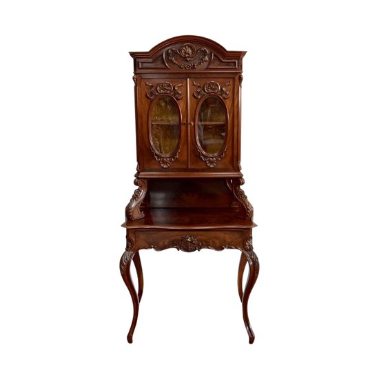  Writing case display in solid mahogany, Napoleon III period - 1850