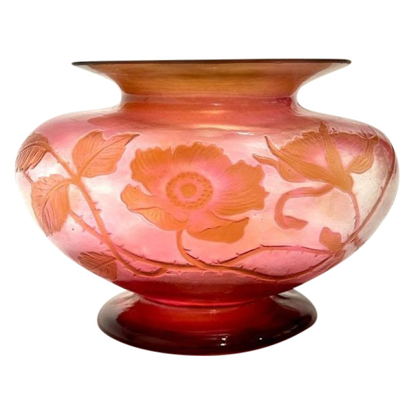 Henri Muller à Croismare Vase Art Nouveau "Aux Roses"