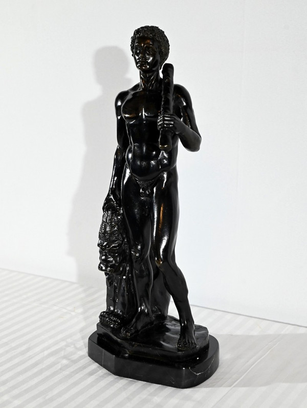Bronzo "Ercole e il Leone di Nemée", firmato Gregroi - XIX secolo