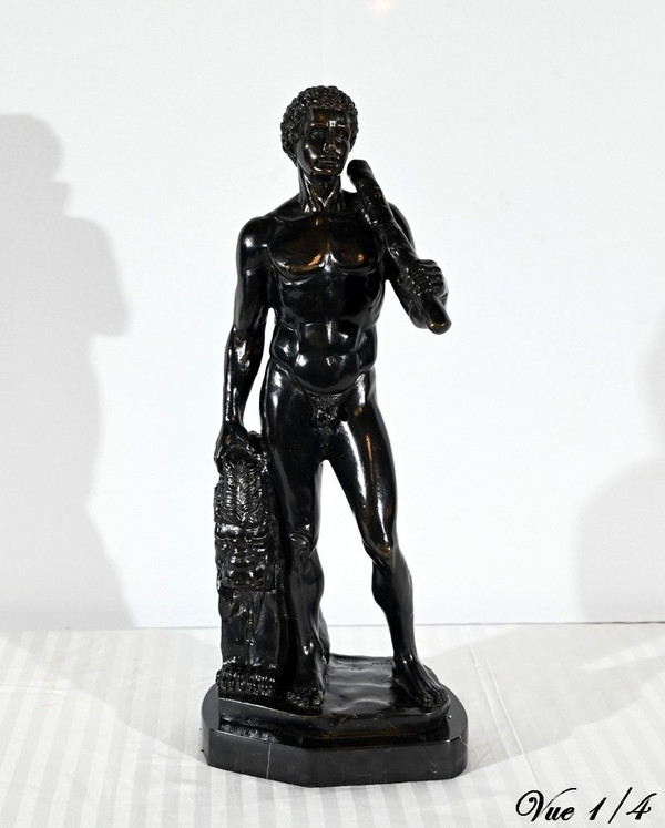 Bronzo "Ercole e il Leone di Nemée", firmato Gregroi - XIX secolo